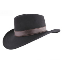 100% Wool Women Felt Hat Big Brim with PU Belt (CW0001)